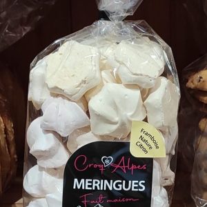 Meringues nature citron framboise