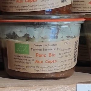 Terrine porc bio aux cèpes